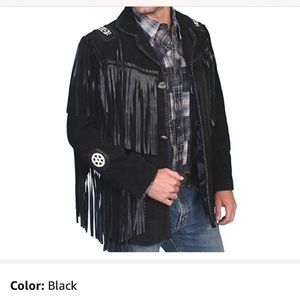 SCULLY BLACK SUEDE HAND LACED BEAD TRIM COAT